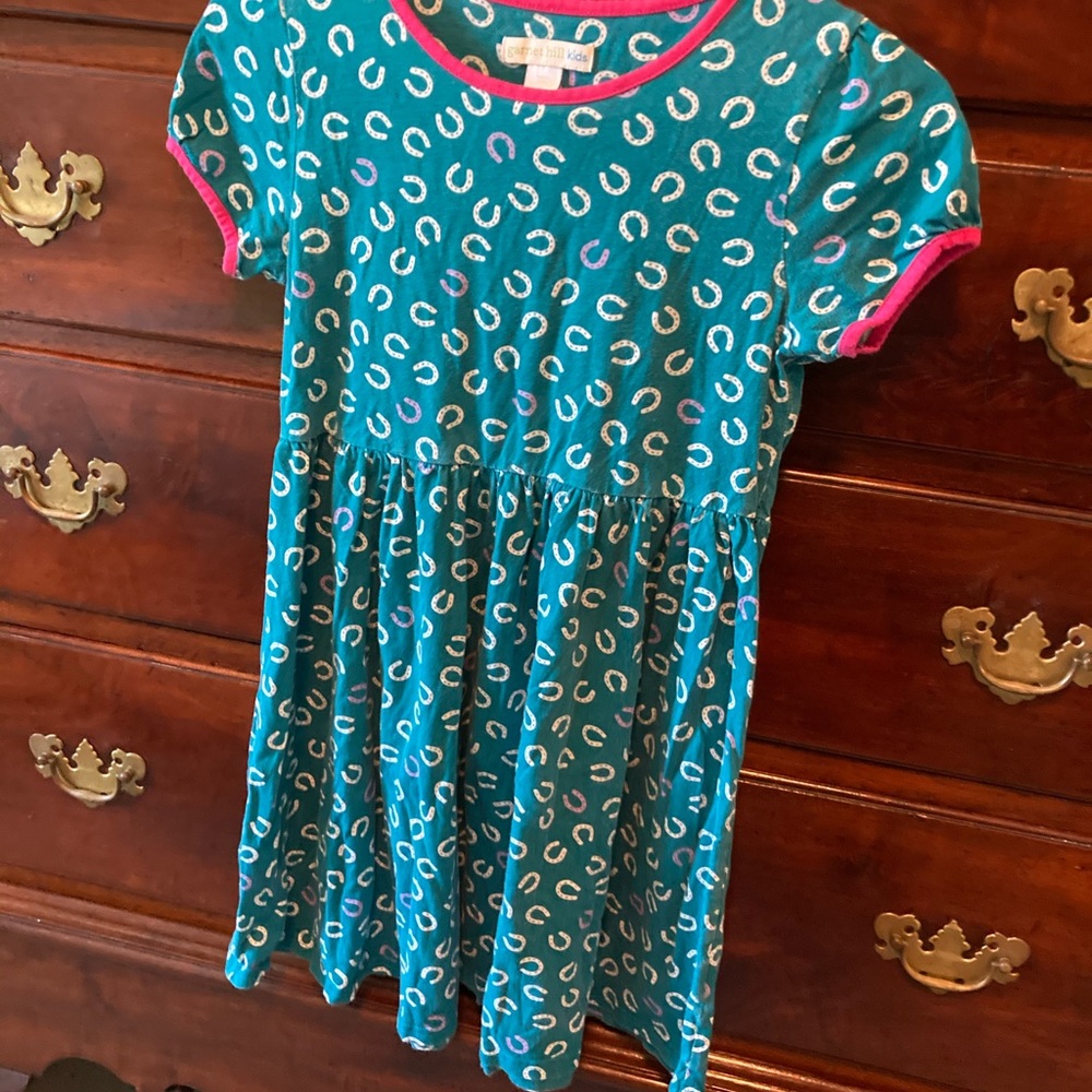 Teal horseshoe dress